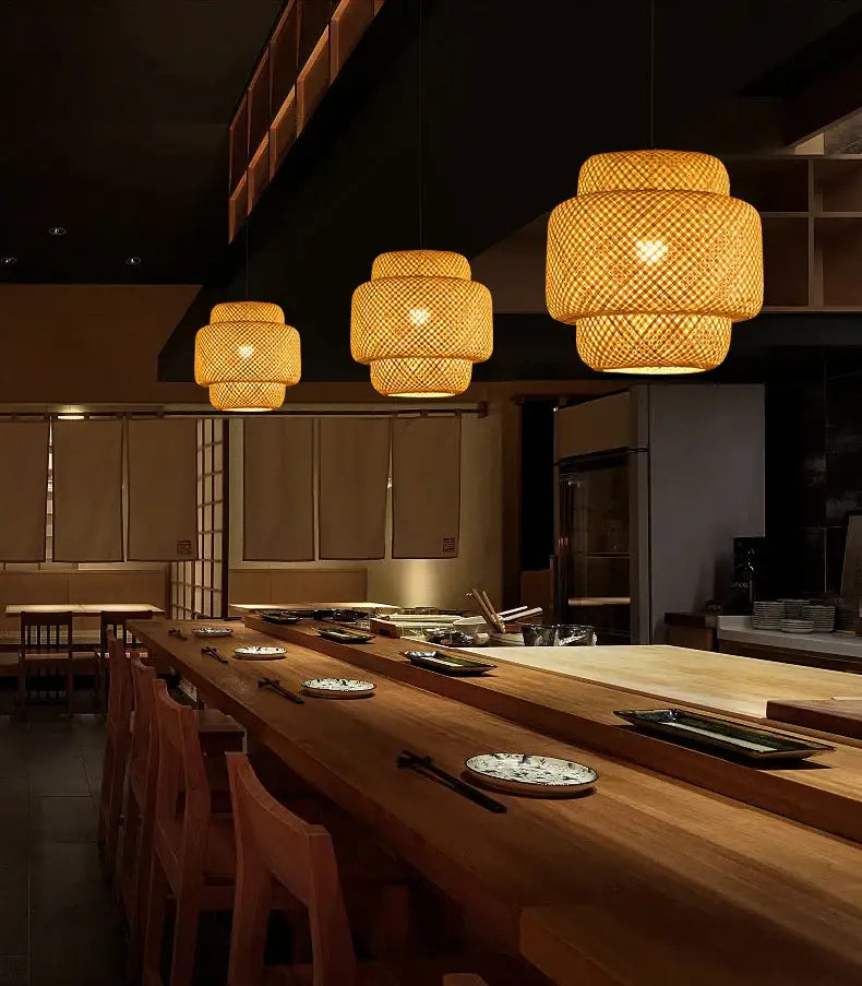 Bamboo Lantern Pendant Light