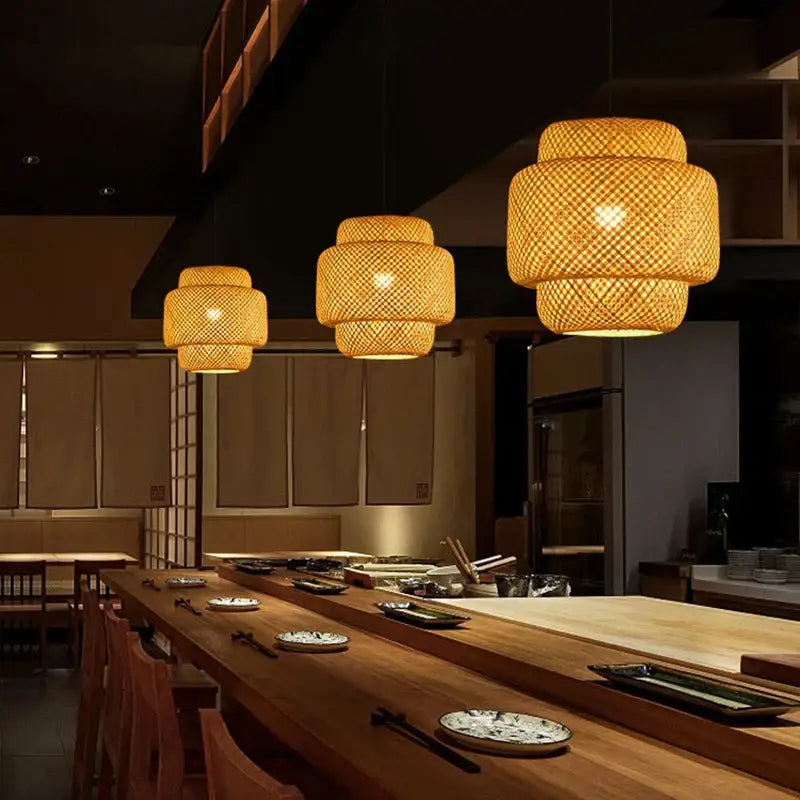 Bamboo Lantern Pendant Light