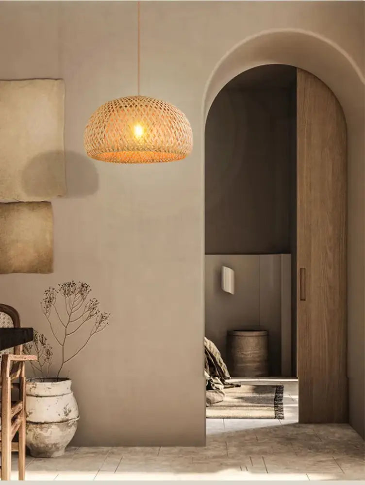 Bamboo Lantern Pendant Light