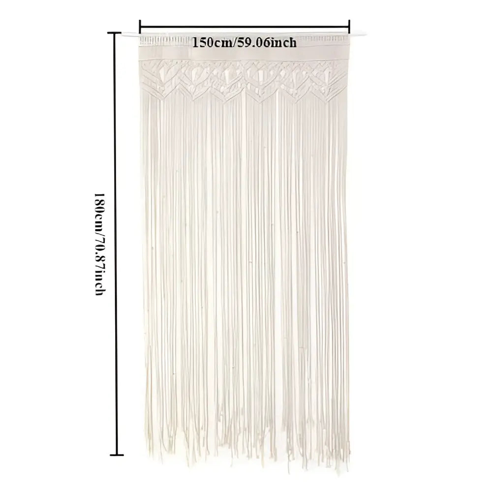 Cream Macrame Door Curtain