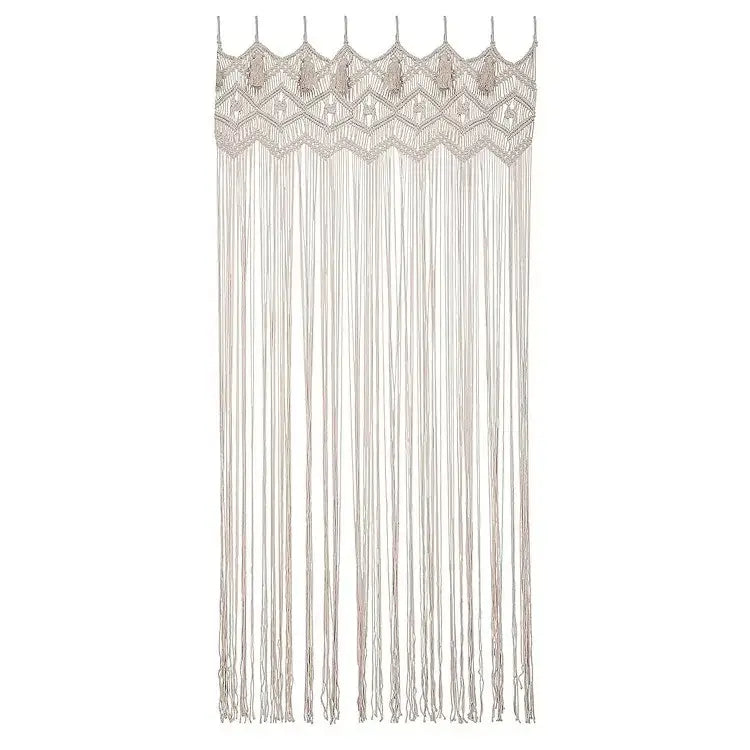 Cream Macrame Door Curtain