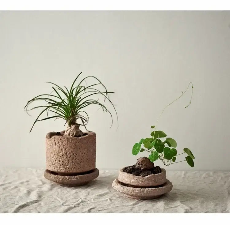 Terracotta Ceramic Vase Set