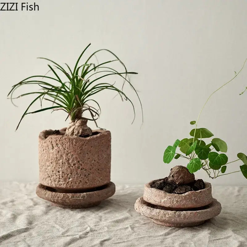 Terracotta Ceramic Vase Set