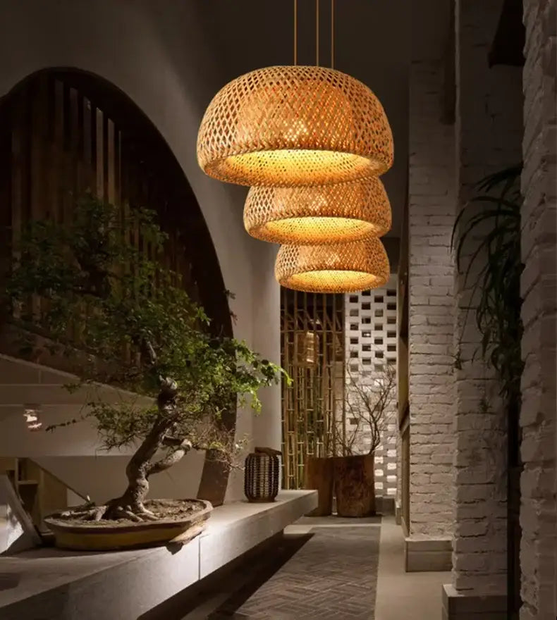 Bamboo Tiered Pendant Lamp