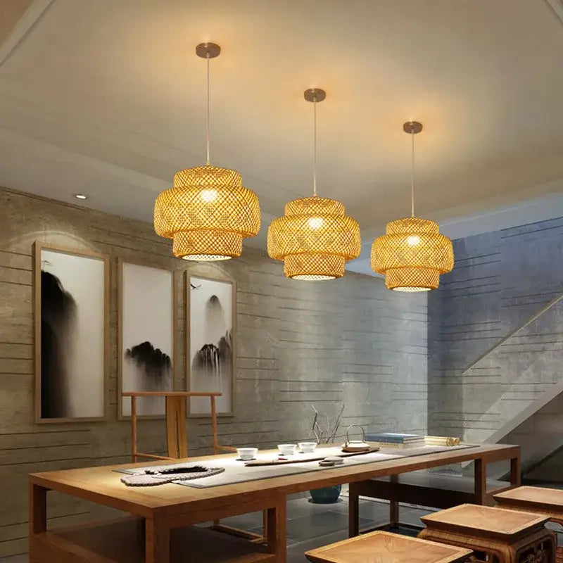 Bamboo Tiered Pendant Lamp