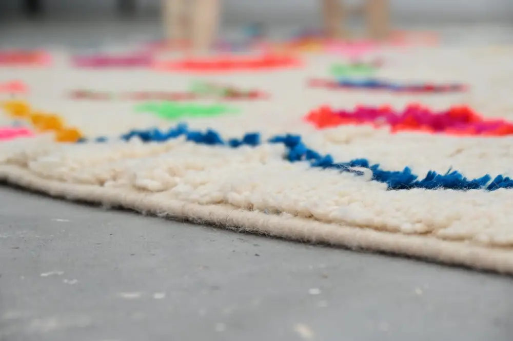 Beige Moroccan Geometric Rug