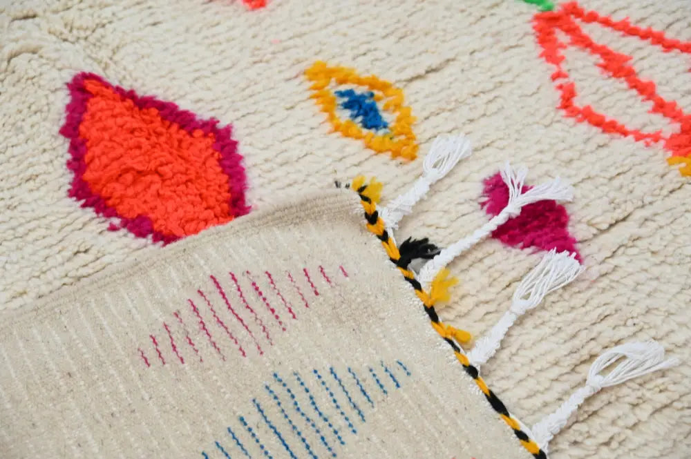 Beige Moroccan Geometric Rug
