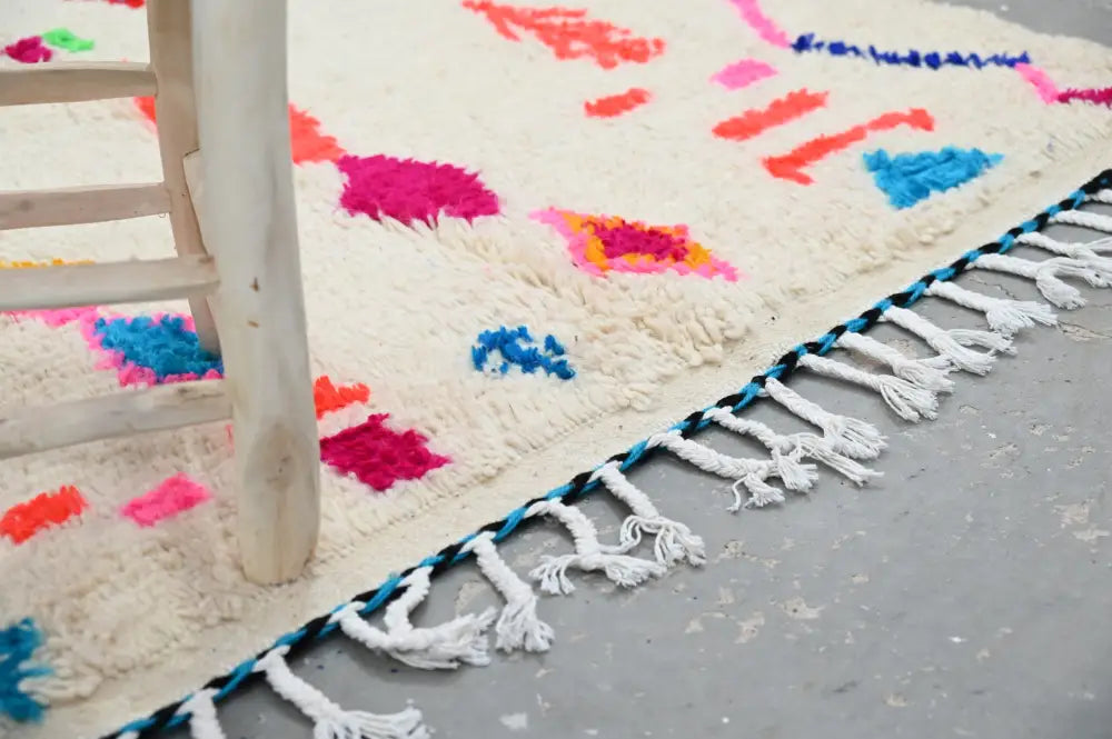 Beige Moroccan Geometric Rug