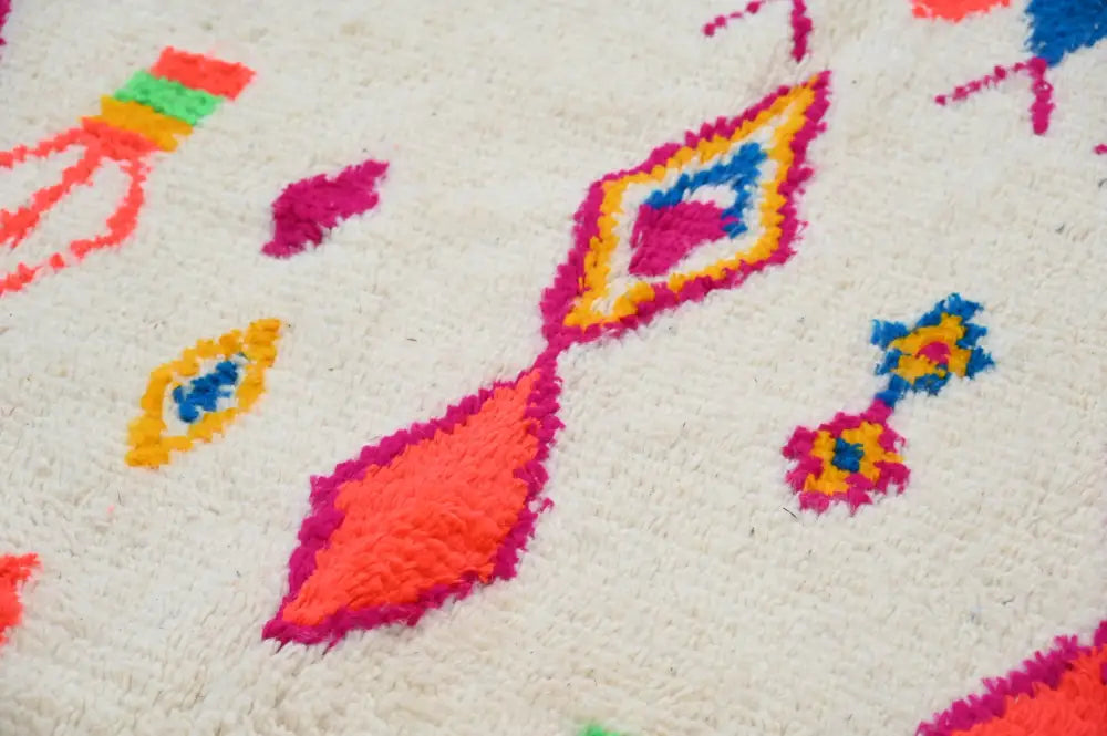 Beige Moroccan Geometric Rug