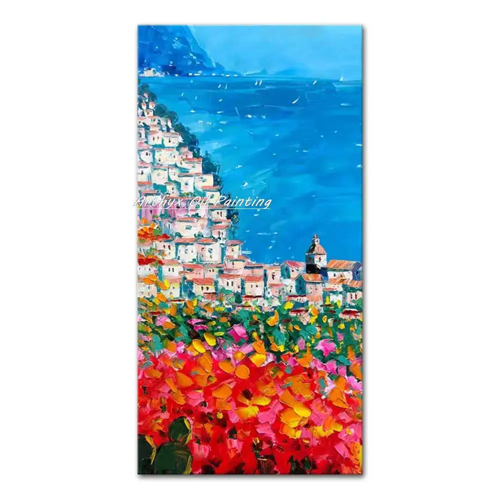 Autumn City Oil Painting
