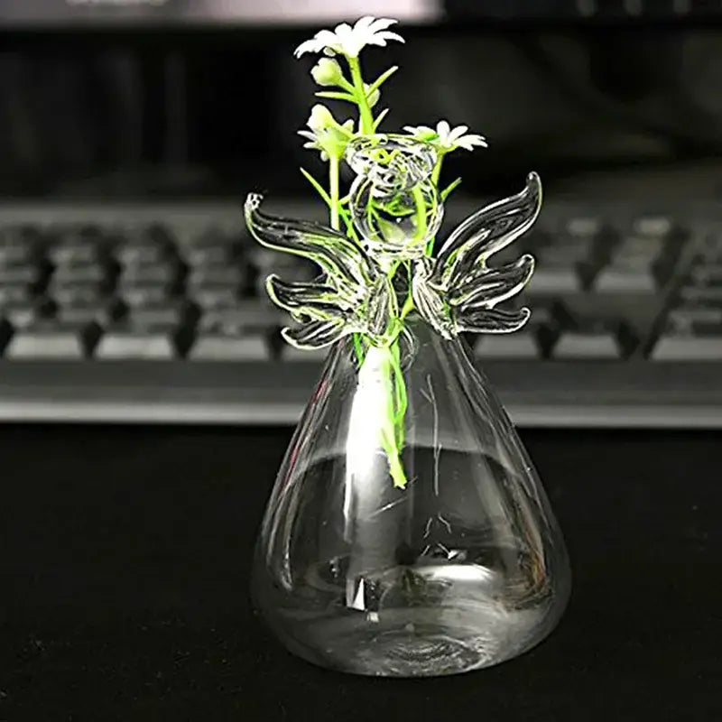 Clear Glass Angel Vase