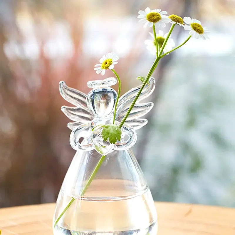 Clear Glass Angel Vase
