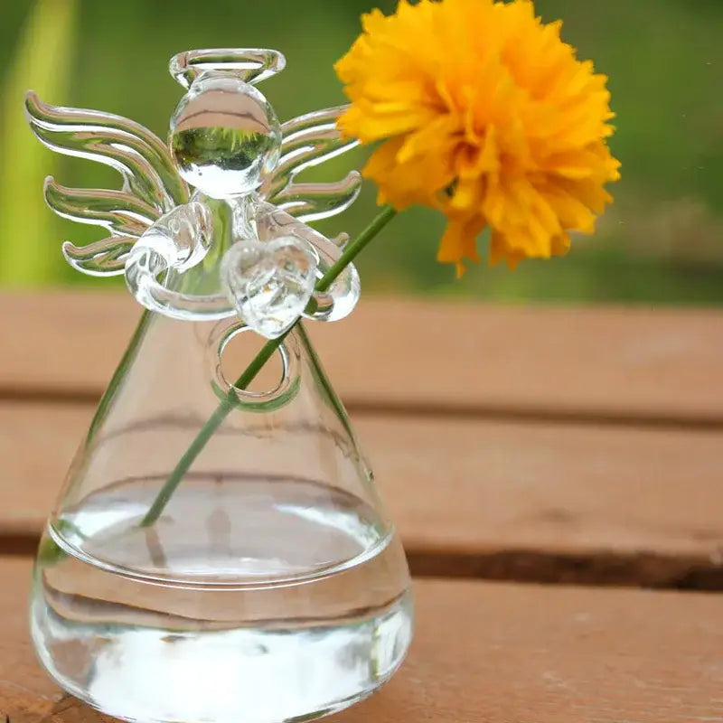 Clear Glass Angel Vase