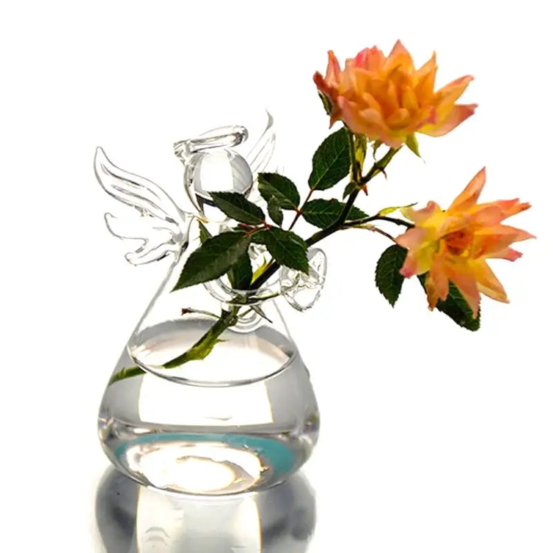 Clear Glass Angel Vase