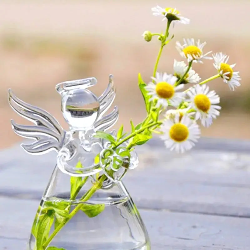 Clear Glass Angel Vase