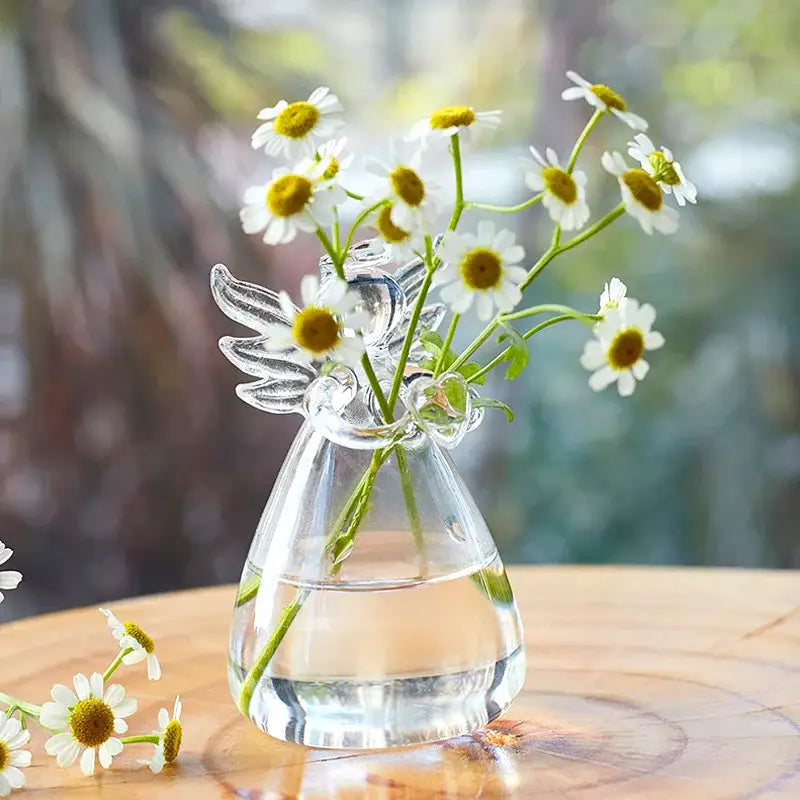 Clear Glass Angel Vase
