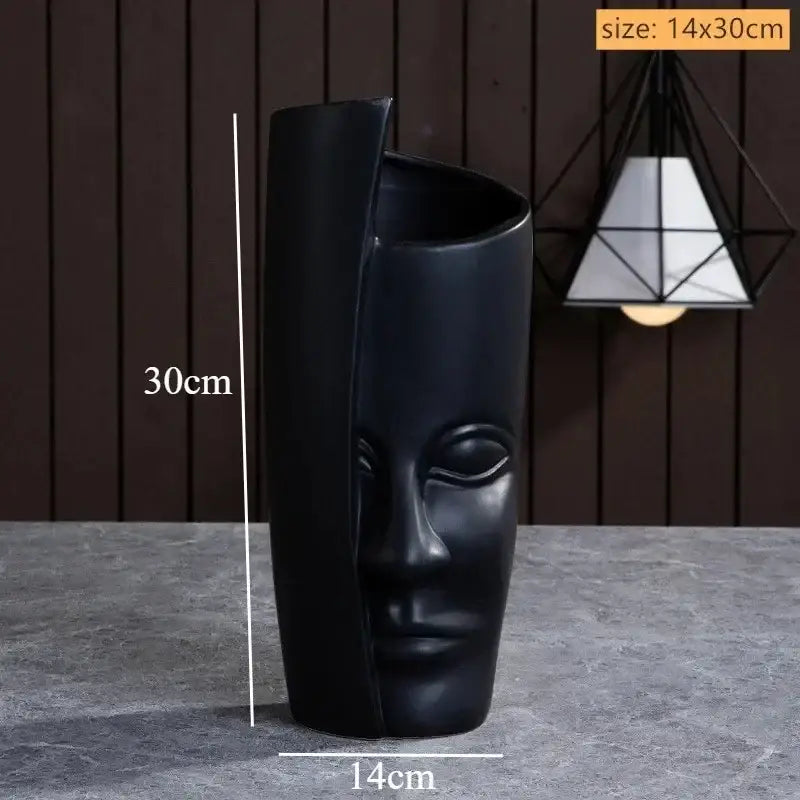 White Ceramic Face Vase