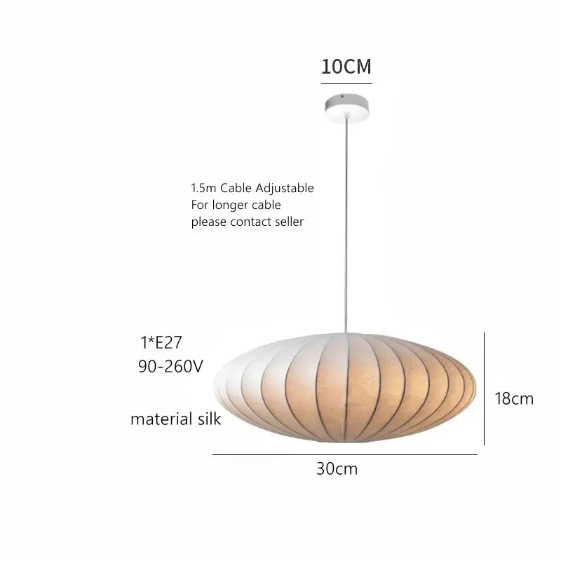 Silk Oval Chandelier