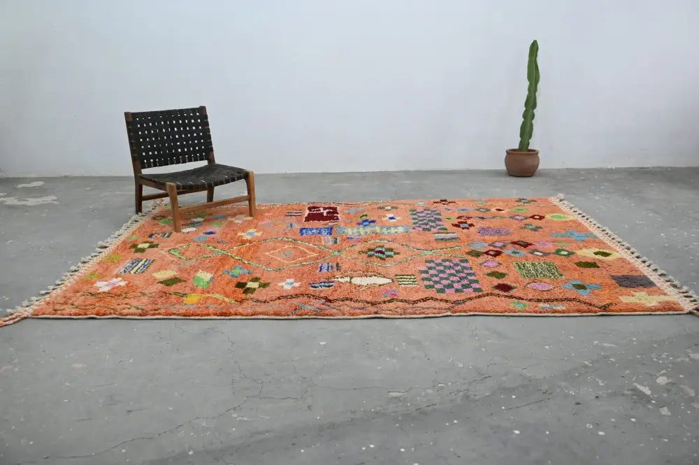 Orange Geometric Azilal Carpet
