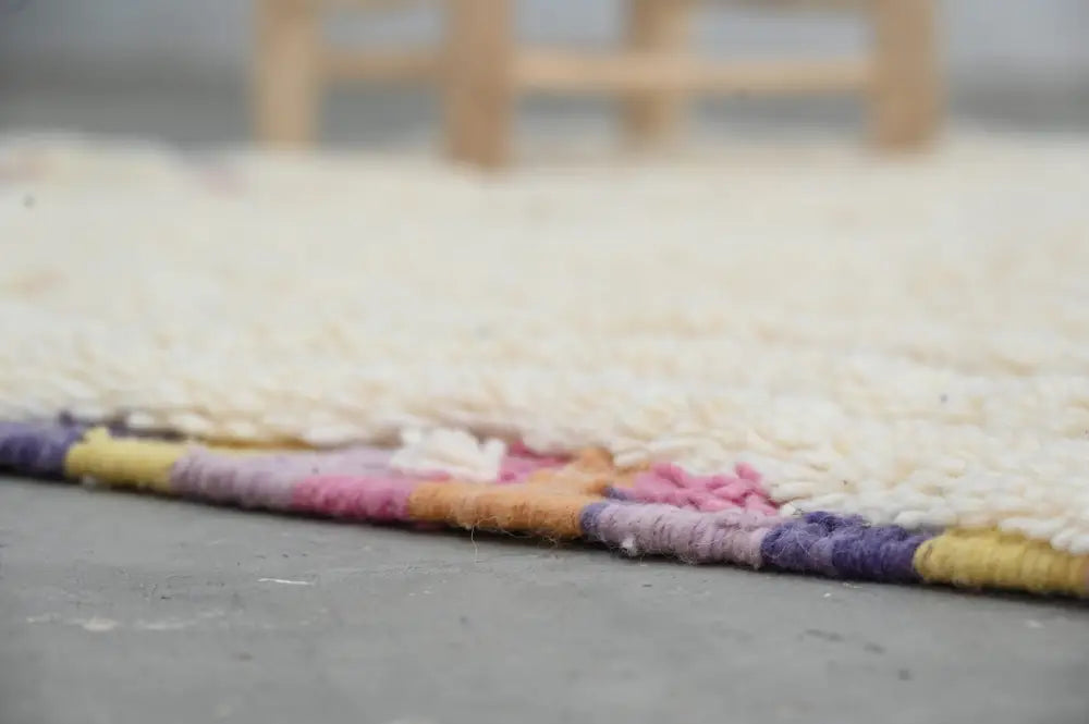 Cream Zigzag Moroccan Rug