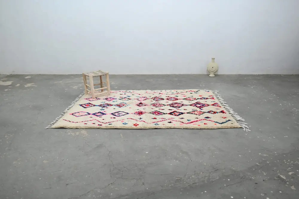 Beige Pink Moroccan Rug