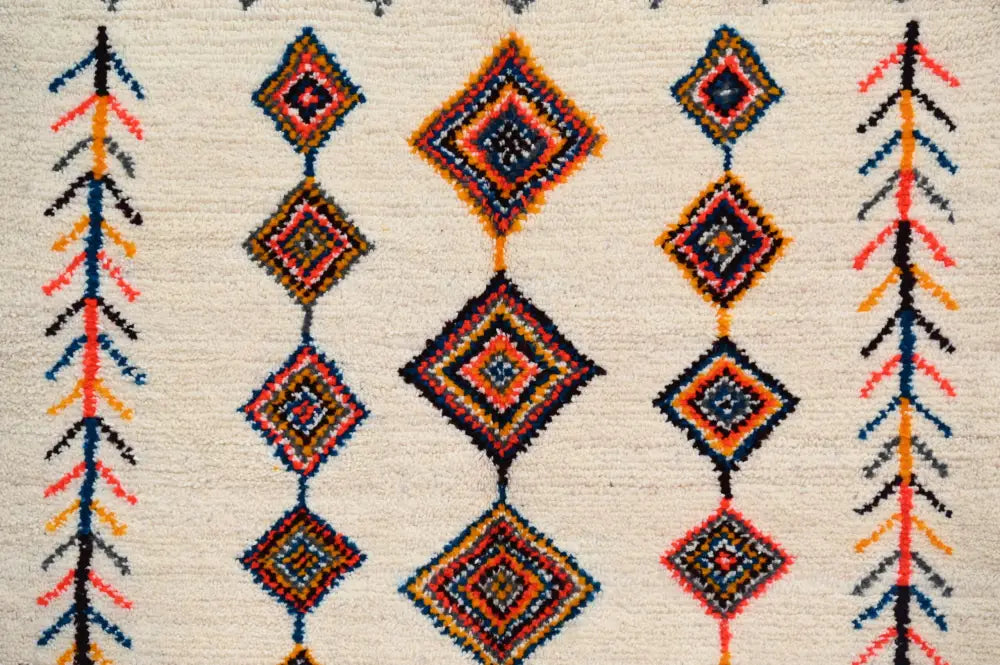 Beige Vibrant Moroccan Rug
