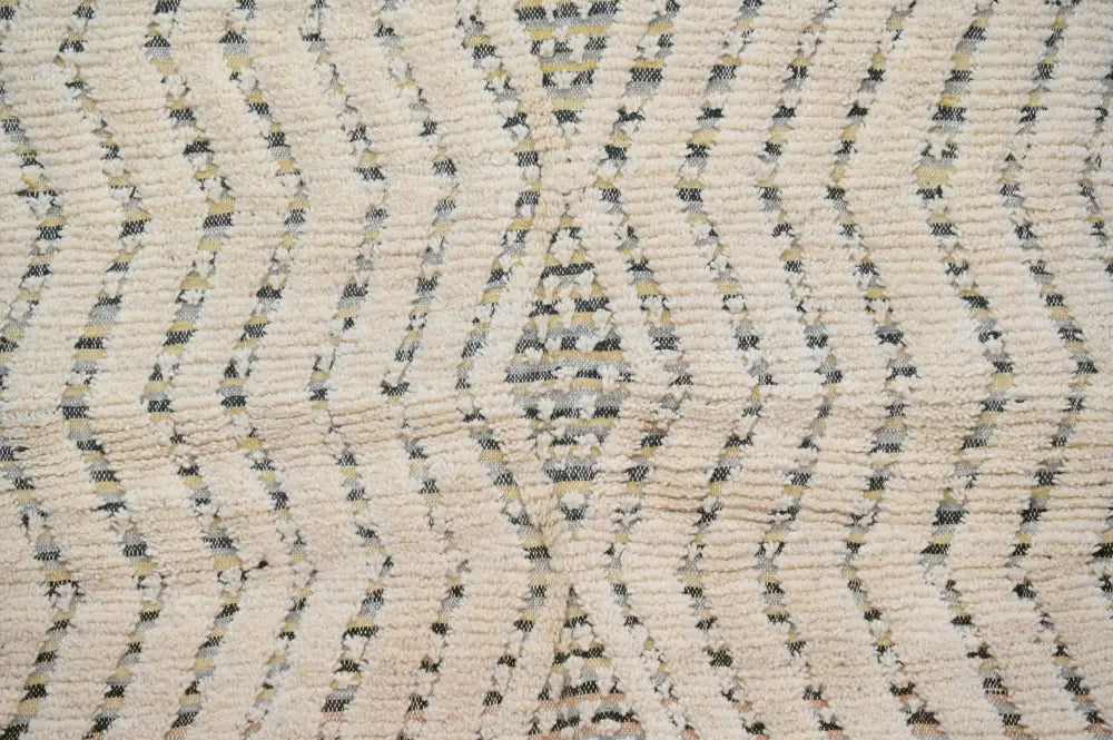 Cream Brown Moroccan Rug