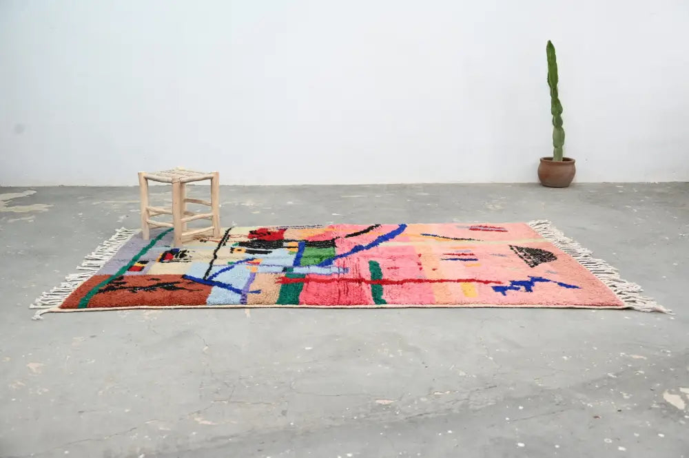 Colorful Moroccan Living Rug