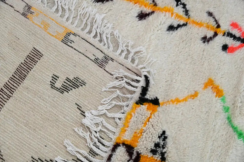 Beige Geometric Azilal Rug for Living Room