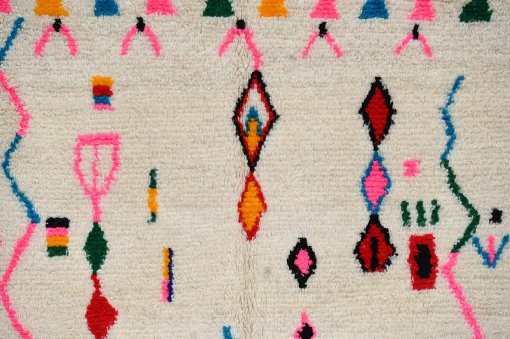 Beige Azilal Patterned Rug
