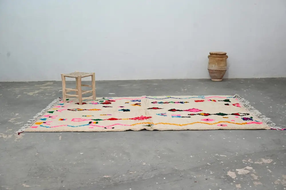 Beige Azilal Patterned Rug
