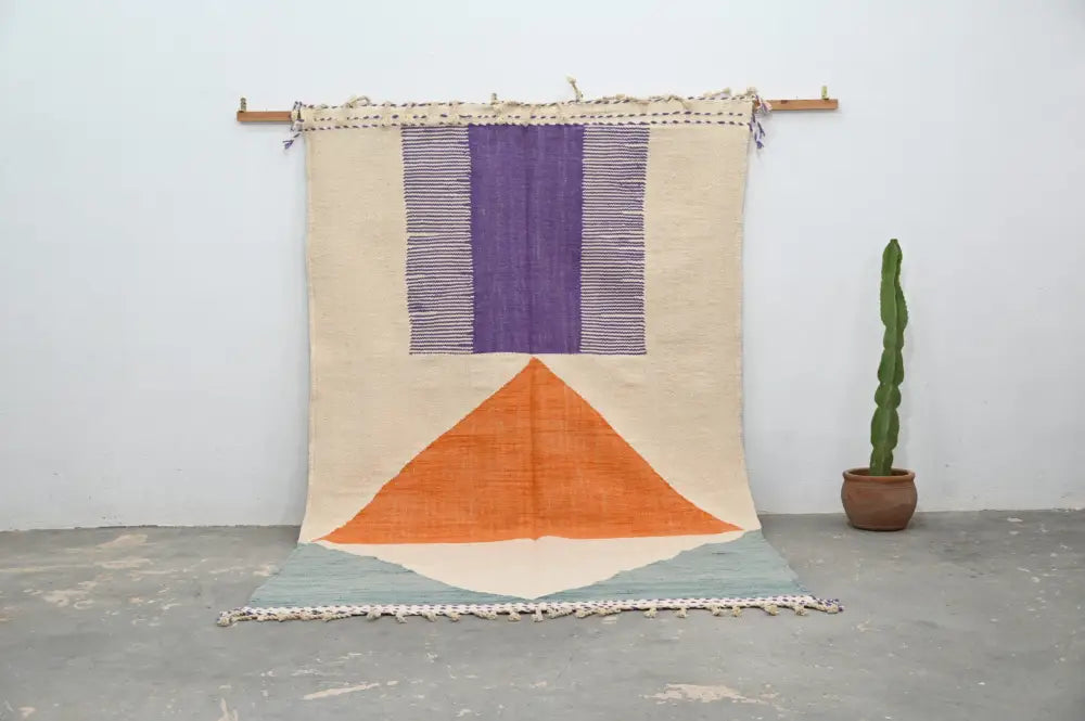 Beige Purple Azilal Rug