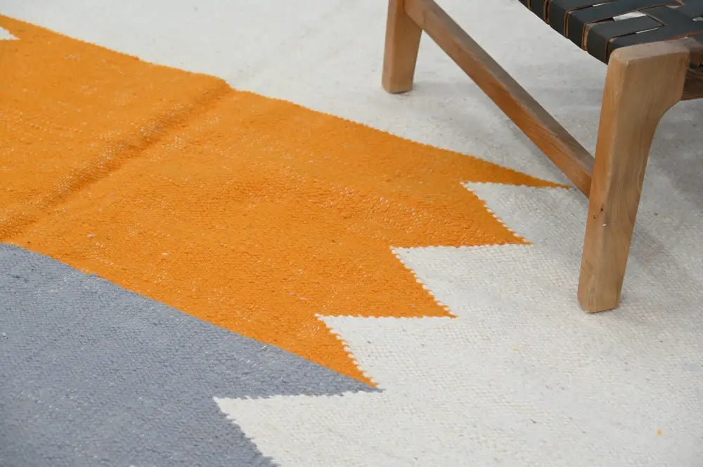 Beige Geometric Bedroom Rug