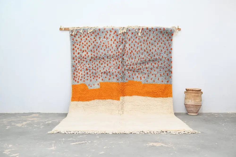 Orange Moroccan Azilal Rug