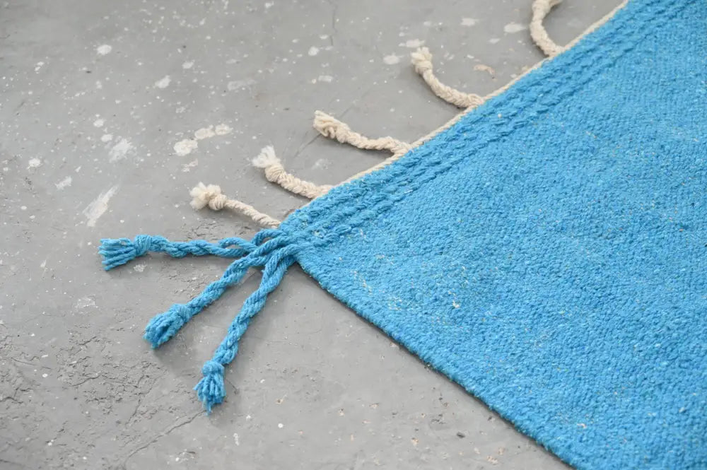 Turquoise Moroccan Rug Tassels