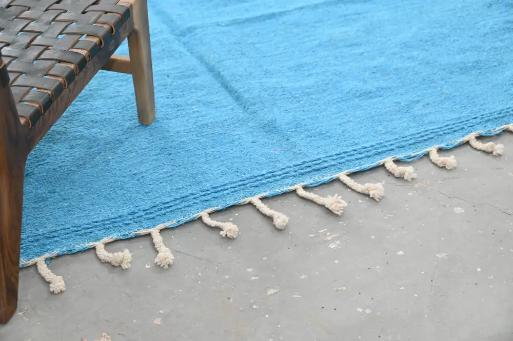Turquoise Moroccan Rug Tassels