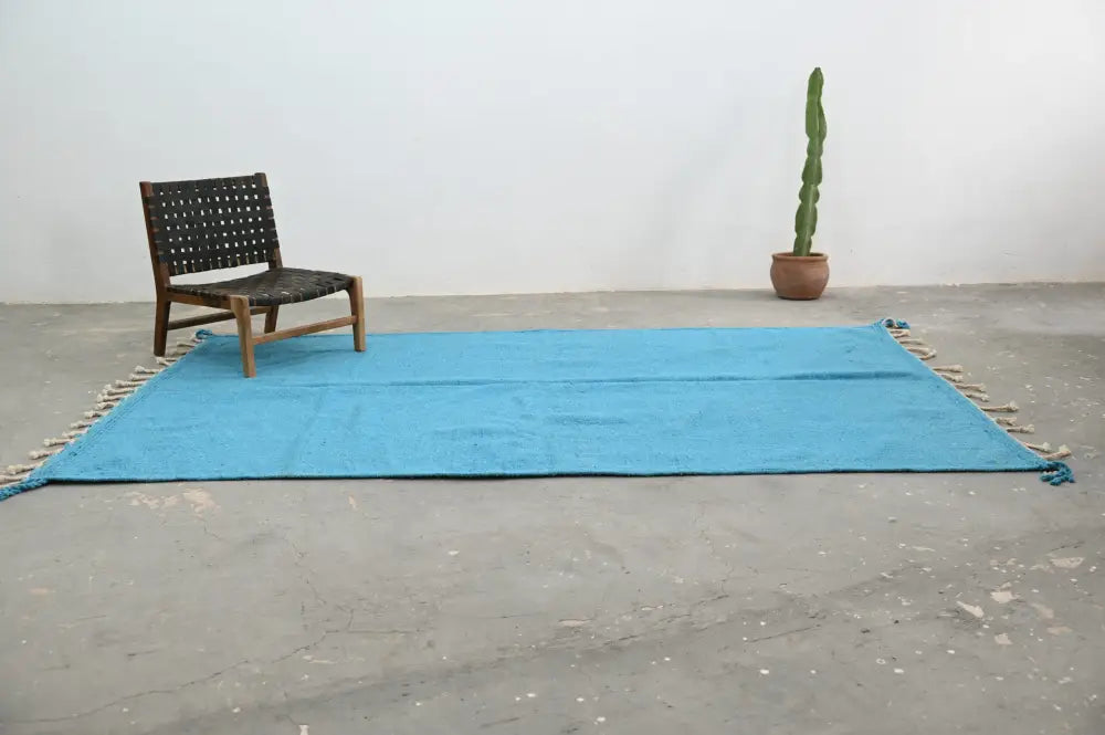 Turquoise Moroccan Rug Tassels