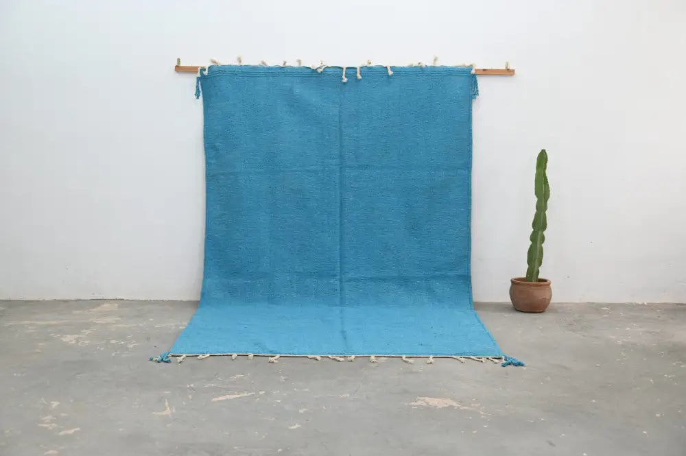 Turquoise Moroccan Rug Tassels