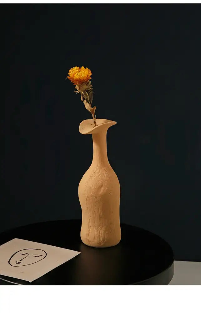 Earthy Textured Ceramic Vase