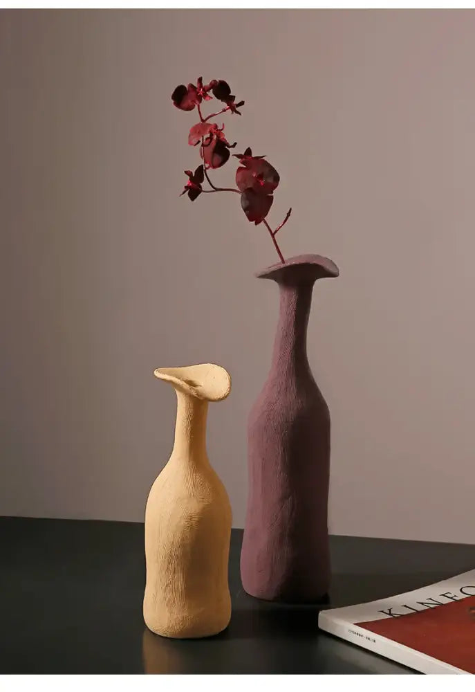 Earthy Textured Ceramic Vase