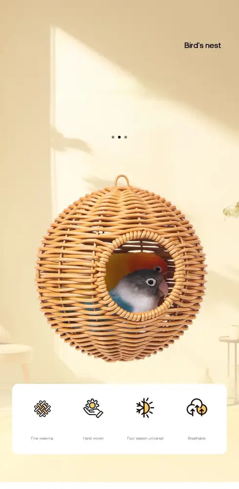 Grass Woven Bird Cage