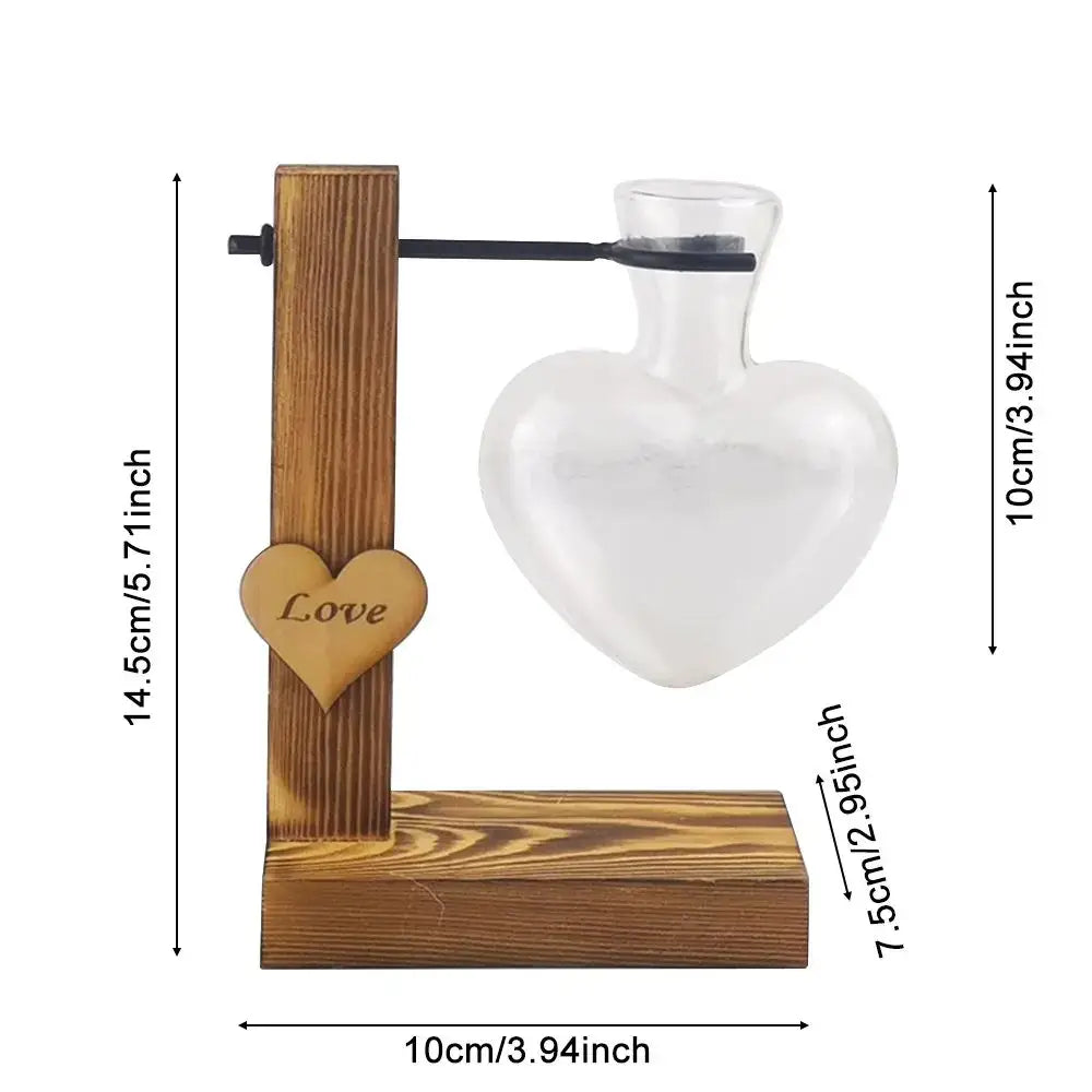Heart Shape Hydroponic Vase