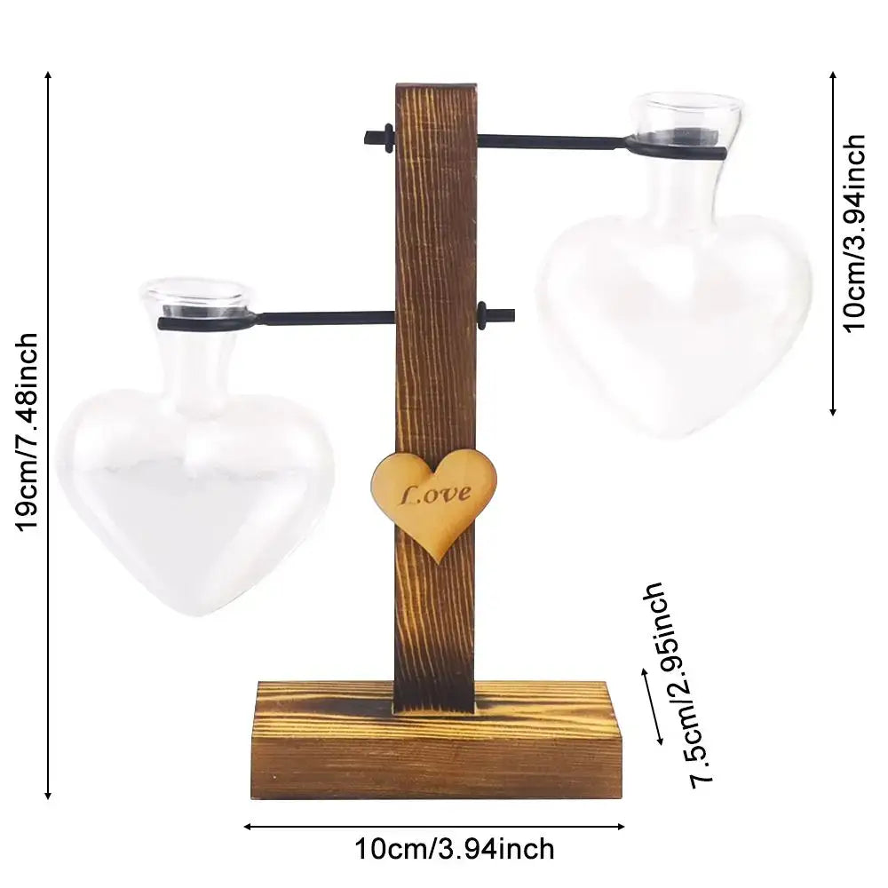 Heart Shape Hydroponic Vase