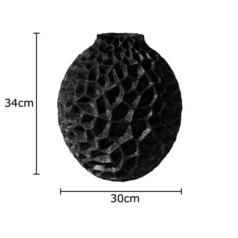 Terracotta Honeycomb Ceramic Vase