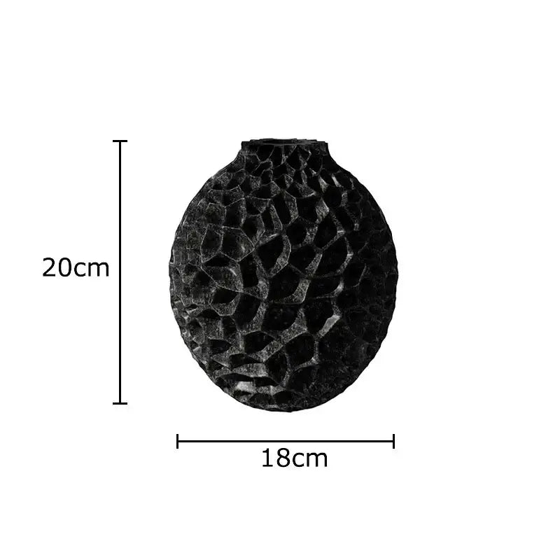 Terracotta Honeycomb Ceramic Vase