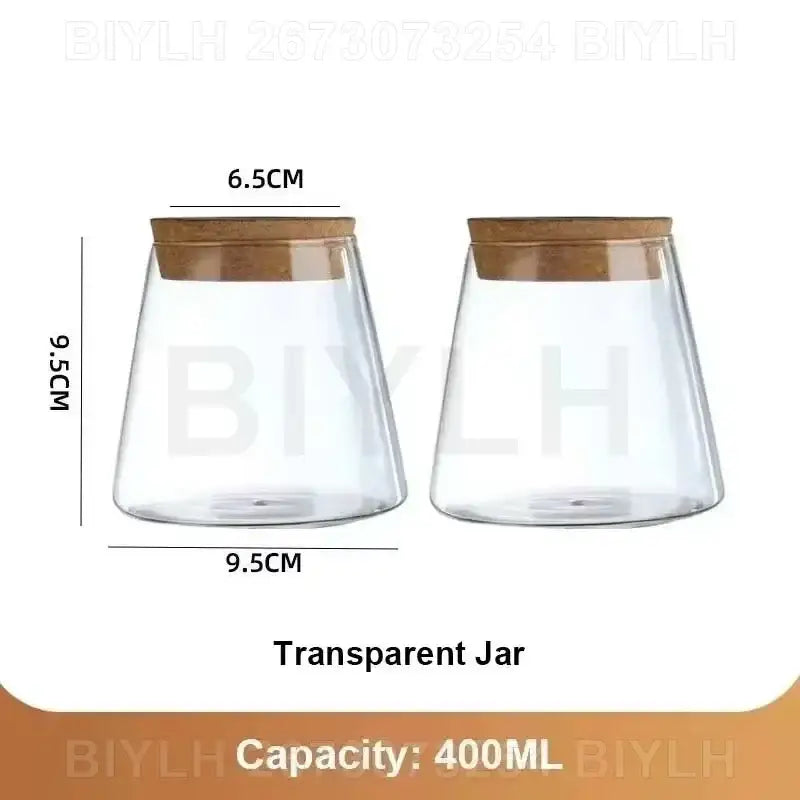 Glass and Wood Planters