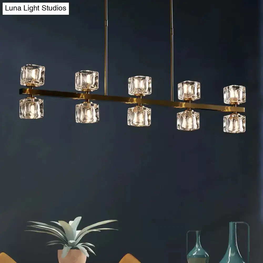 Crystal Brass Pendant Light