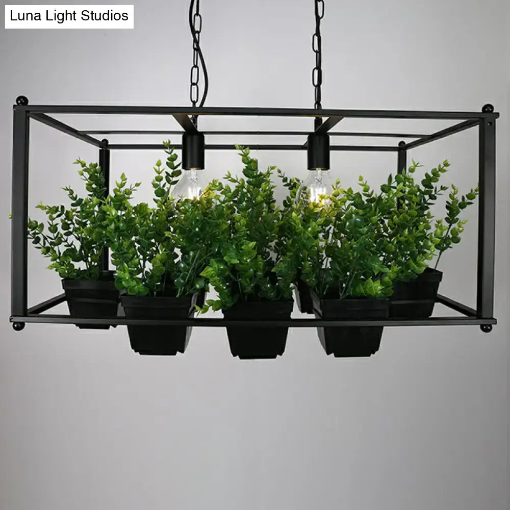 Metal Cage Plant Pendant