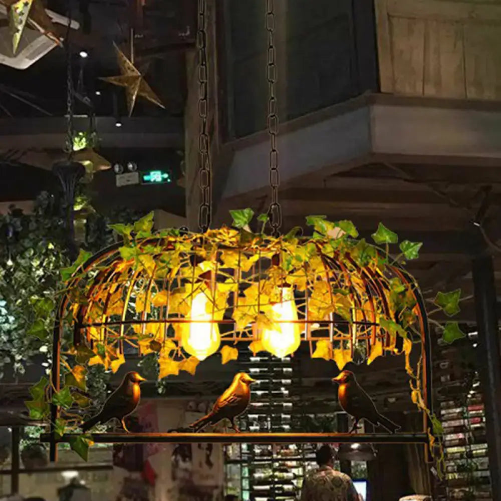 Green Cage Pendant Light