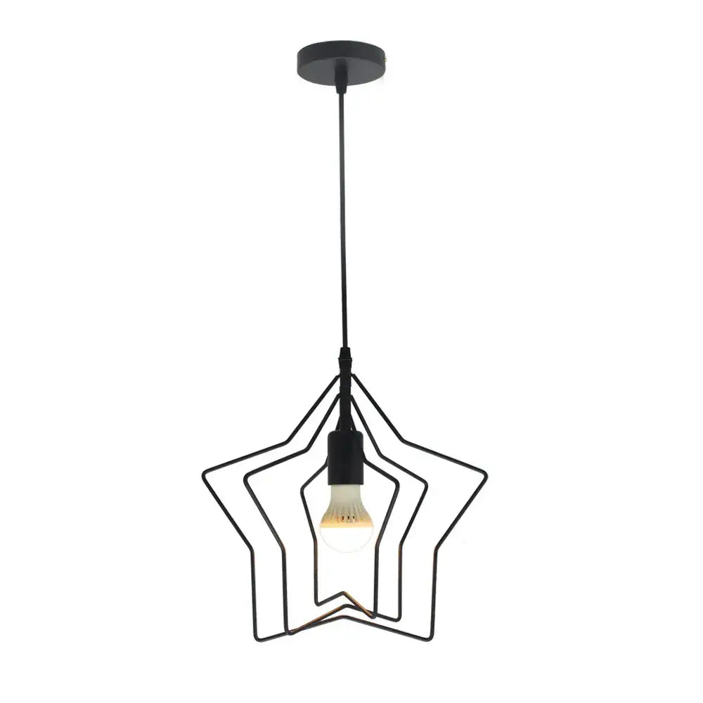 Black Industrial Ring Chandelier